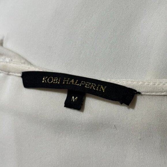 Kobi Halperin Carmella White Boho Lace & Beaded Sleeve Blouse – Size M - Picture 7 of 7